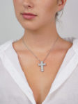 Diamond & 18ct White Gold Cross