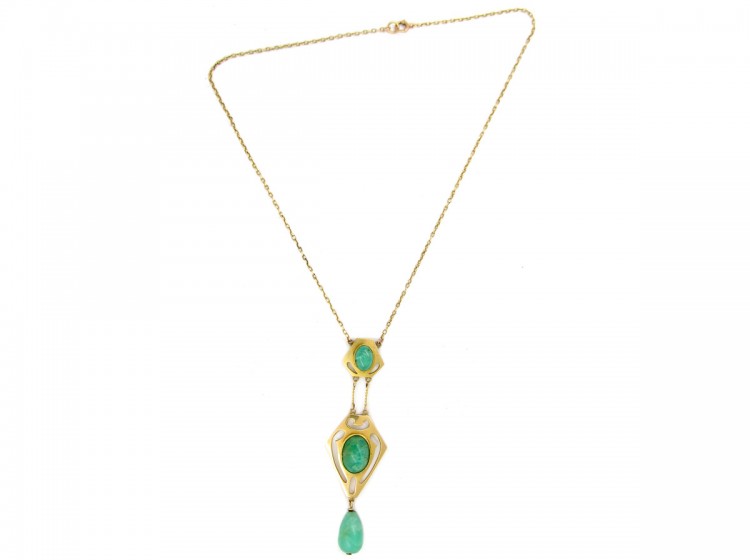 Murrle Bennett 15ct Gold & Jade Necklace