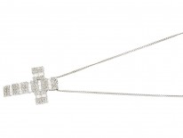 Diamond & 18ct White Gold Cross