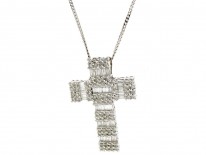 Diamond & 18ct White Gold Cross