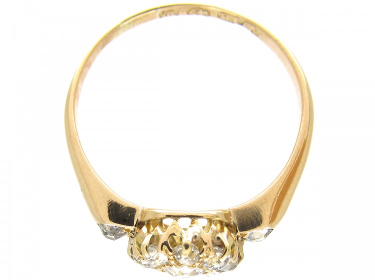 Victorian 18ct Gold & Diamond Cluster Ring