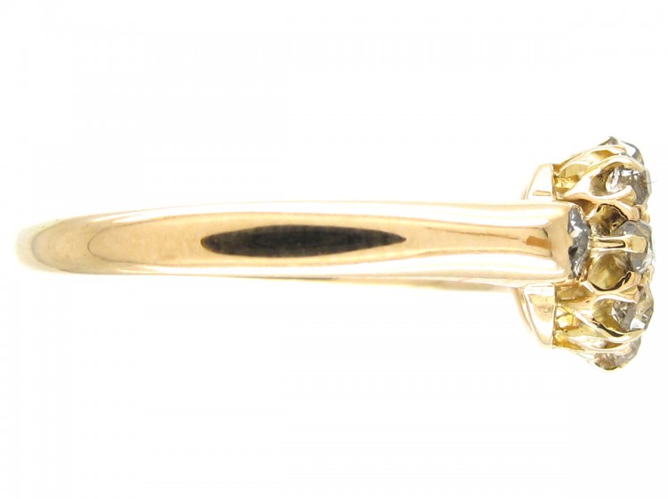 Victorian 18ct Gold & Diamond Cluster Ring