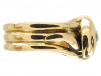Victorian Diamond Set Double Snake Ring