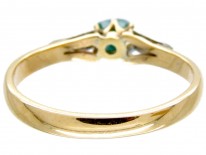 Emerald & Diamond Art Deco Ring
