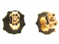 Gold & Enamel Ladybird Earrings