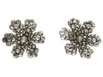 Georgian Cut Steel Flower Earrings