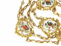 Regency Pinchbeck & Enamel Hoho Birds Necklace