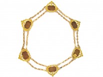 Regency Pinchbeck & Enamel Hoho Birds Necklace