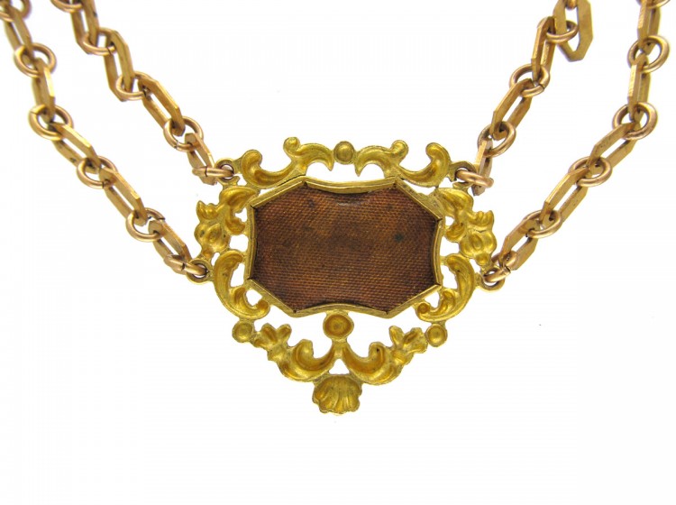 Regency Pinchbeck & Enamel Hoho Birds Necklace