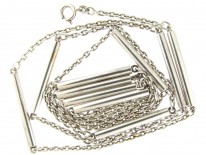 Silver Bar & Trace Link Chain