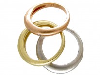 Three Three Colour Gold & Diamond Set Rings