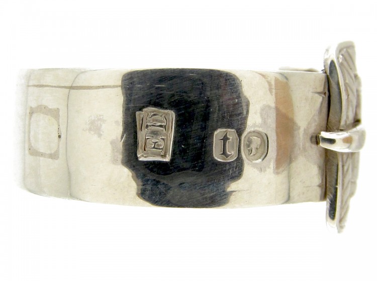 Victorian Wide Silver Buckle Ring