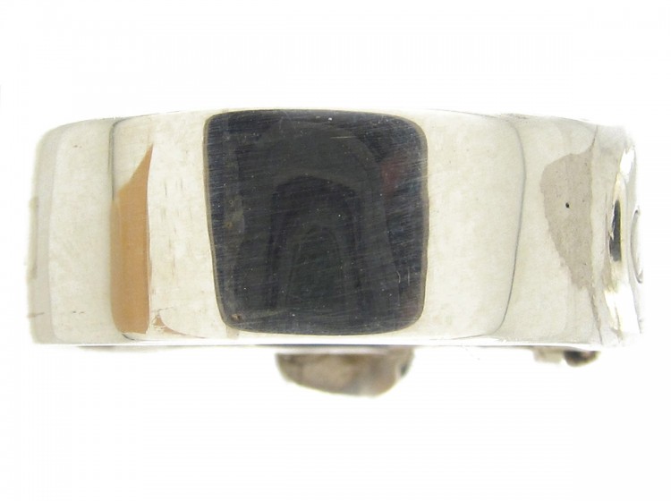 Victorian Wide Silver Buckle Ring