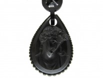 Vulcanite Victorian Cameo Necklace