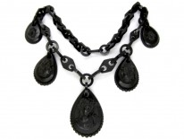 Vulcanite Victorian Cameo Necklace