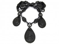 Vulcanite Victorian Cameo Necklace
