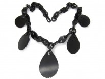 Vulcanite Victorian Cameo Necklace