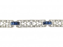 Sapphire & Diamond Art Deco Bracelet