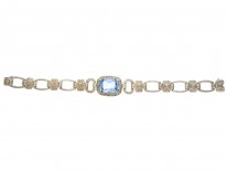 Art Deco Silver & Paste Bracelet