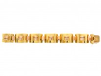 18ct Two Colour Gold Art Deco Bracelet