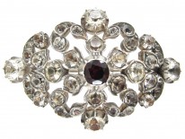 Victorian Silver & Paste Brooch