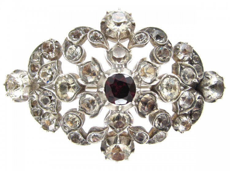 Victorian Silver & Paste Brooch