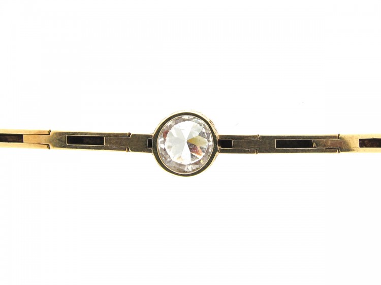 Art Deco Single Stone Diamond Bracelet