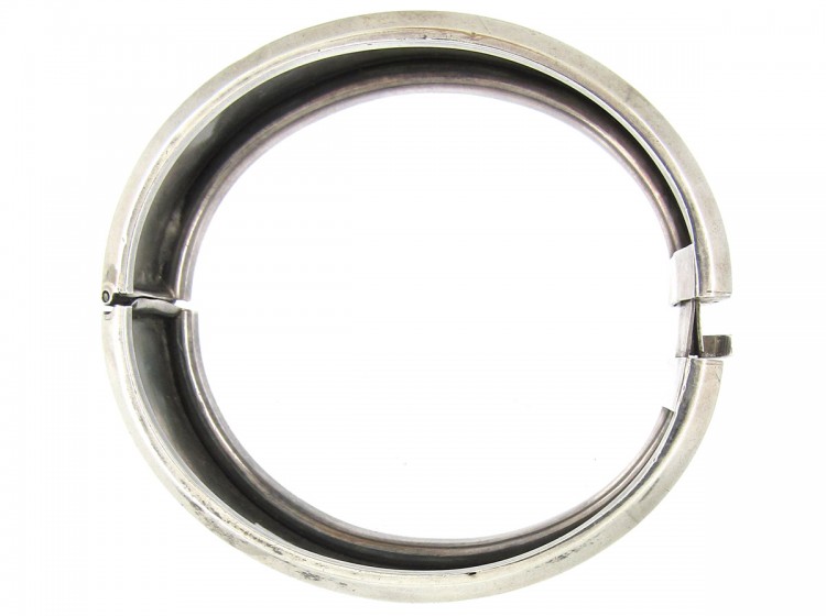 Victorian Engraved Silver Bangle