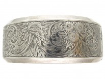 Victorian Engraved Silver Bangle