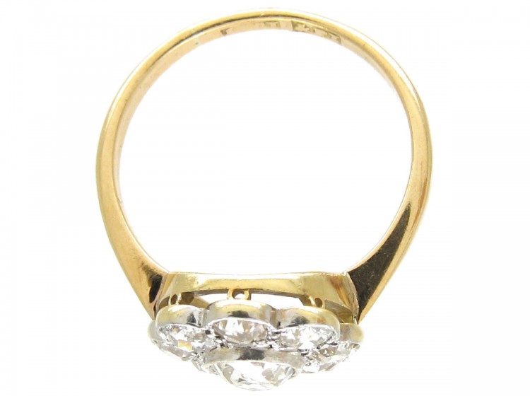 Edwardian Daisy Diamond Cluster Ring