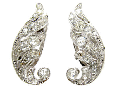 Art Deco Diamond Angel Wing Earrings Art Deco Diamond Angel Wing Earrings