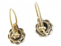 Small Diamond Cluster Edwardian Earrings