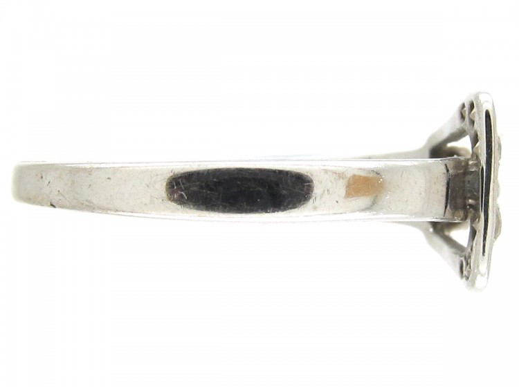 Diamond & Platinum Edwardian Buckle Ring