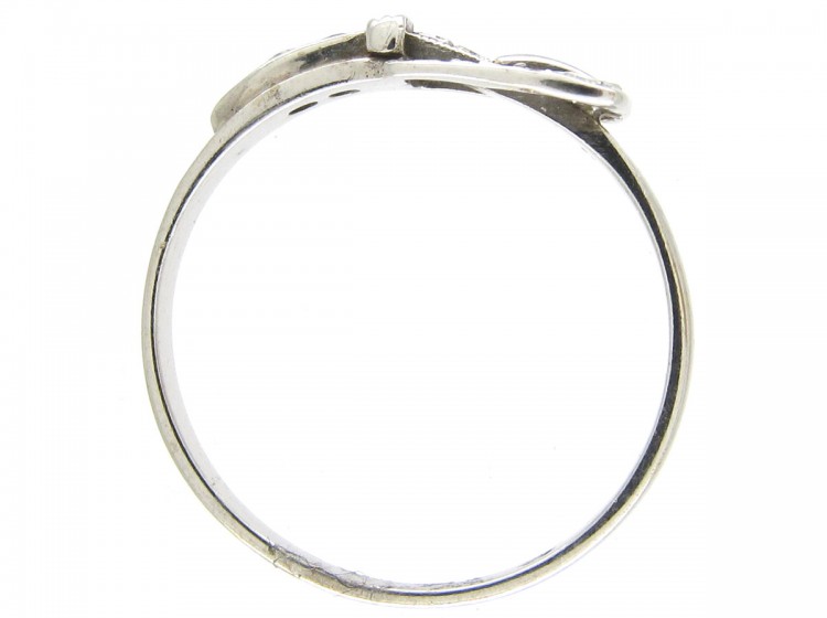 Diamond & Platinum Edwardian Buckle Ring