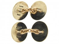 9ct Gold & Enamel Fishing Cufflinks