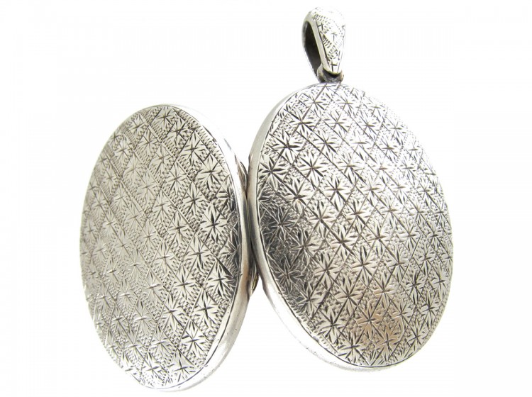Victorian Silver Oval Locket