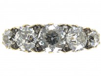 Victorian Five Stone Diamond Half Hoop Ring