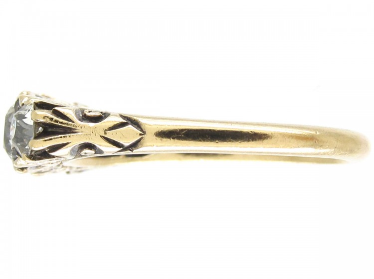 Victorian Five Stone Diamond Half Hoop Ring