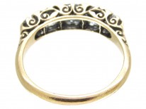 Victorian Five Stone Diamond Half Hoop Ring