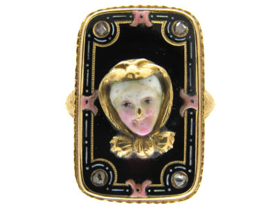Early 19th Century Swiss Enamel Miniature Ring