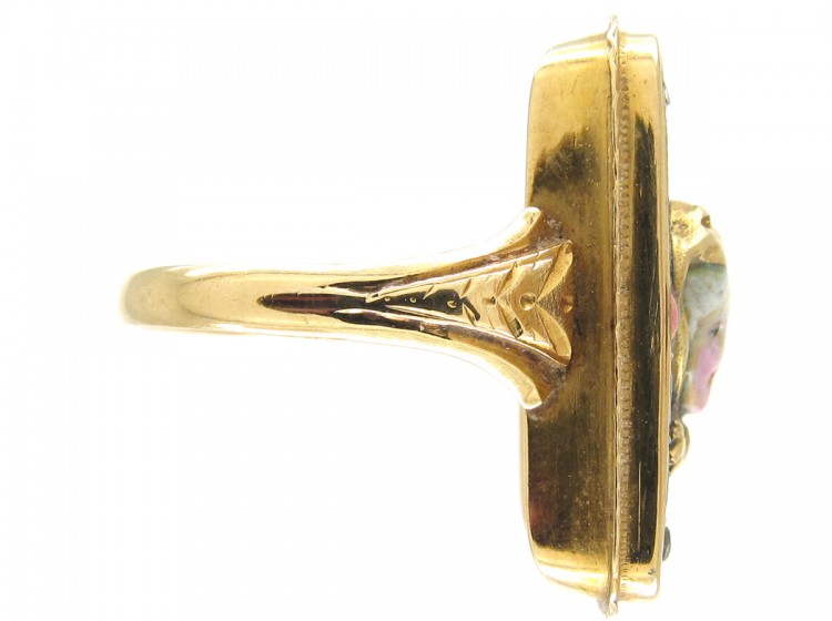 Early 19th Century Swiss Enamel Miniature Ring