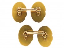 Art Nouveau Gold Cufflinks of Ladies Heads