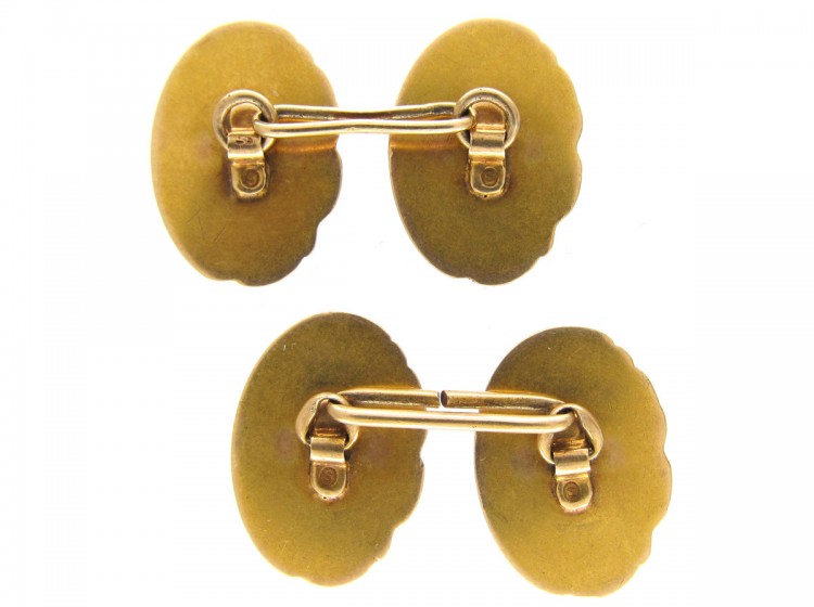 Art Nouveau Gold Cufflinks of Ladies Heads