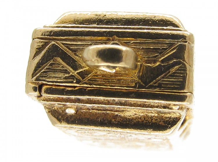 Gold Harmonica Pendant