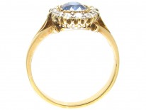 Edwardian Sapphire & Diamond Cluster Ring