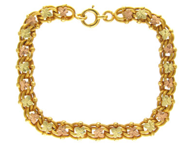 Fin de Siècle Three Colour Gold Bracelet