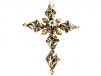 Gold Swiss Enamel Regency Cross