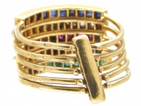 French Multi Gem Harem Ring