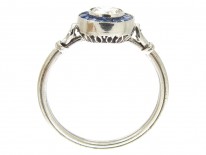Art Deco Sapphire & Diamond Target Cluster Ring