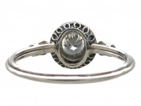 Art Deco Sapphire & Diamond Target Cluster Ring